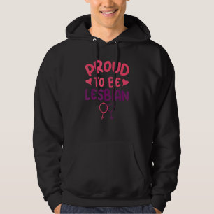 Proud To Be Lesbian LGBTQ Bisexual Pride Flag Lesb Hoodie
