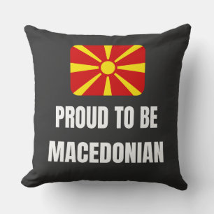 Proud to be Macedonian Throw Pillow