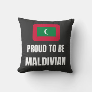 Proud to be Maldivian Throw Pillow