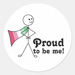 Proud to Be Me Abrosexual Pride super hero Classic Round Sticker