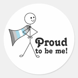 Proud to Be Me Demiboy Pride super hero  Classic Round Sticker