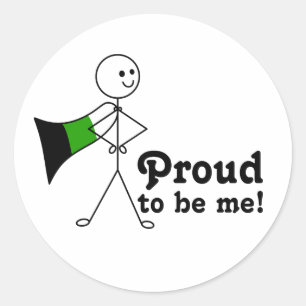 Proud to Be Me Neutrois Pride flag super hero Classic Round Sticker