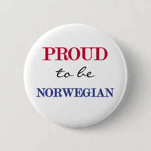 Proud To Be Norwegian 2 Inch Round Button