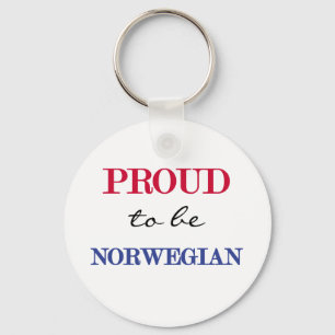 Proud To Be Norwegian Keychain