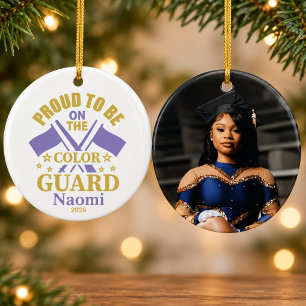Proud to be on the colour guard personalized ceramic ornament
