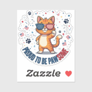 Proud to Be Pawsome – Funny Patriotic Cat