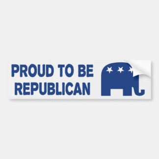 Proud To Be Republican Bumper Sticker