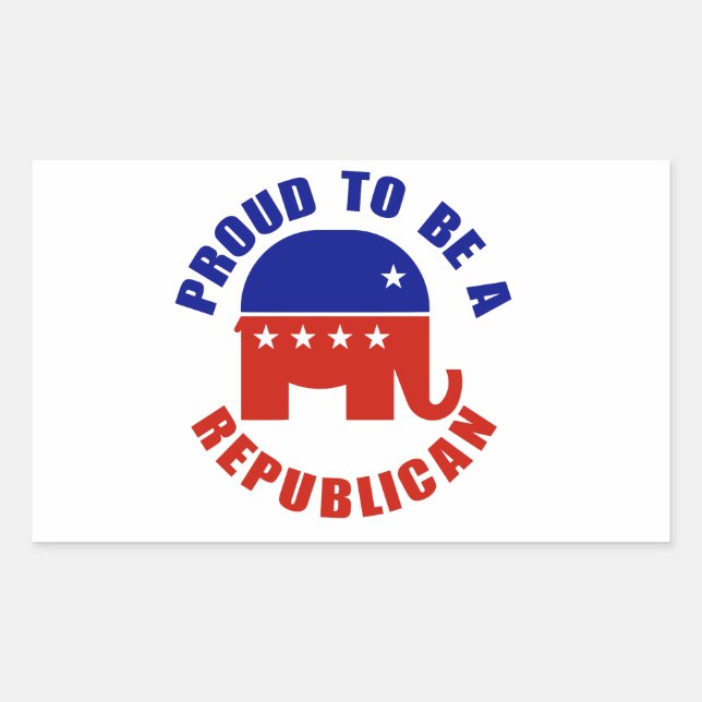 Proud to be Republican Sticker (Front)