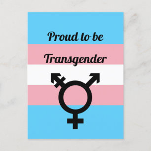 Proud to be Transgender   Trans Pride Postcard