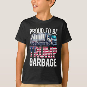 Proud To Be Trump Garbyge American Flag T-Shirt