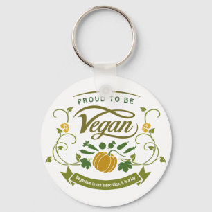 Proud to be Vegan Keychain