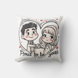 Proud to be yours love throw pillow