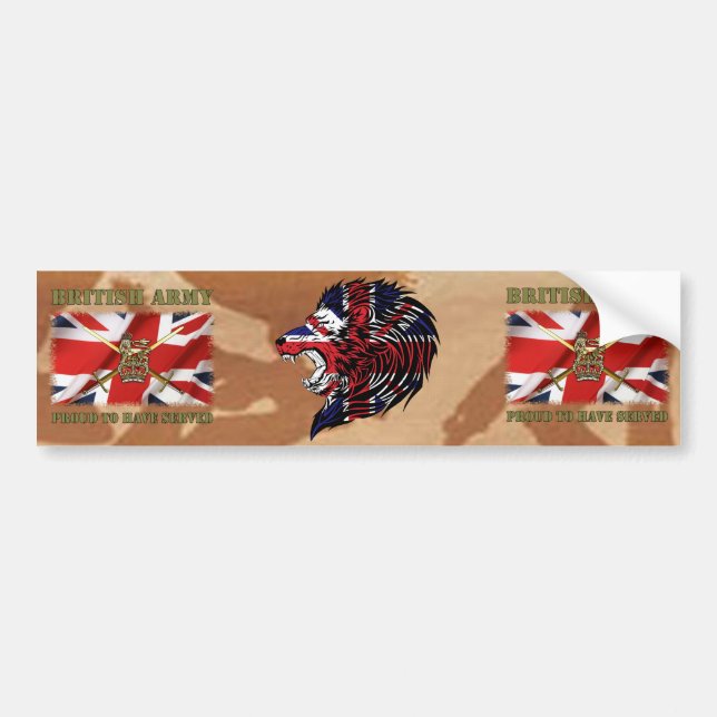 Proud to have served......UK Bumper Sticker (Front)