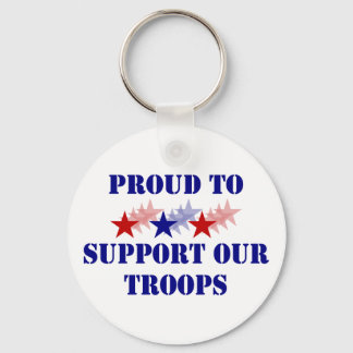 Proud To Support Our Troops Keychain