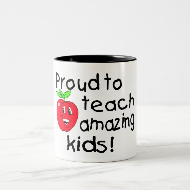 Proud To Teach Amazing Kids Two-Tone Coffee Mug (Center)