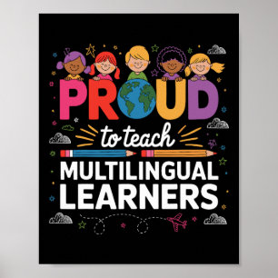 Proud To Teach Multilingual Learners Proud Esl Tea Poster