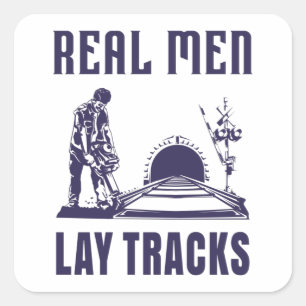 Proud Track Builder Square Sticker