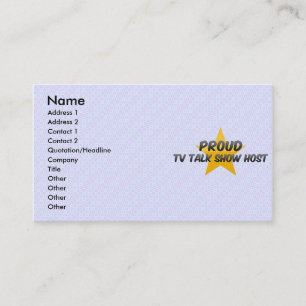 Proud Tv Talk Show Host Business Card