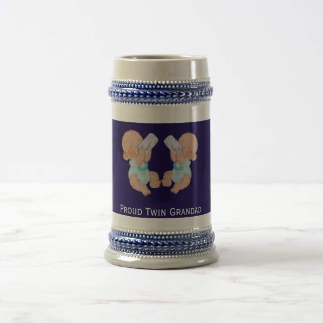 Proud Twin Grandad Beer Stein (Center)