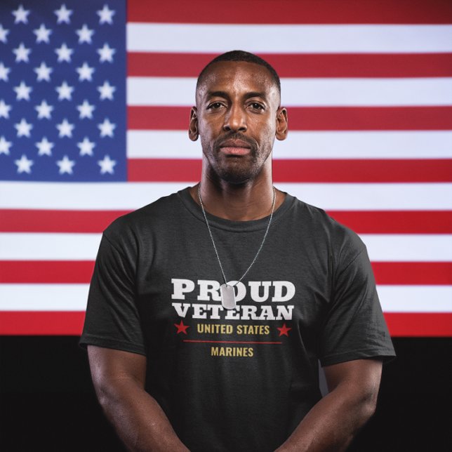 Proud U.S. Marines Veteran Military Pride Tri-Blend Shirt (Creator Uploaded)