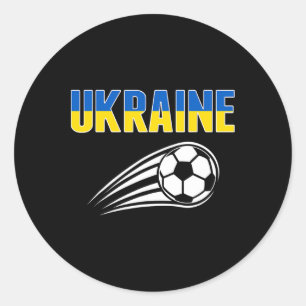 Proud Ukraine Soccer Fans Jersey - Ukrainian Footb Classic Round Sticker