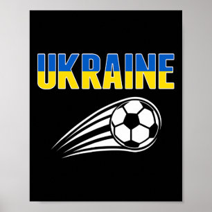 Proud Ukraine Soccer Fans Jersey - Ukrainian Footb Poster