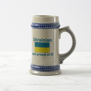 Proud Ukrainian Beer Stein