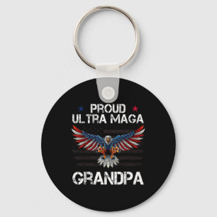 Proud Ultra Grandpa Gifts For Grandpa Eagle Usa Fl Keychain
