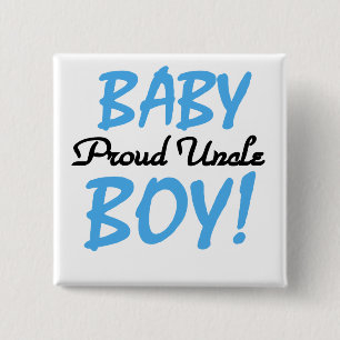 Proud Uncle Baby Boy T-shirts and Gifts 2 Inch Square Button