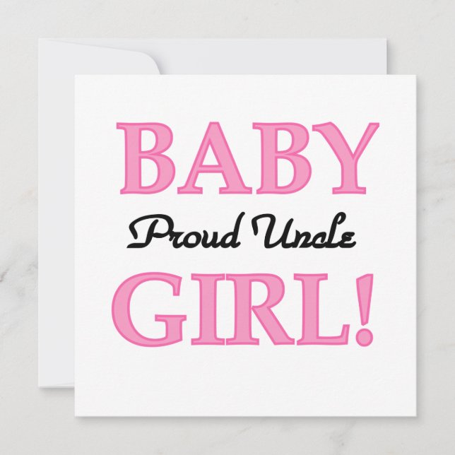 Proud Uncle Baby Girl Gifts (Front)