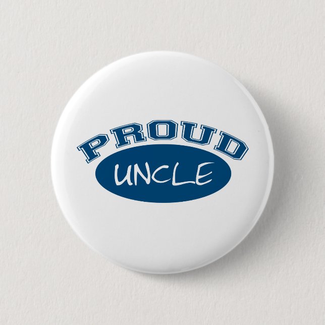 Proud Uncle (Blue) 2 Inch Round Button (Front)
