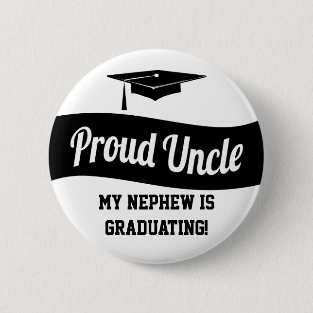 Proud Uncle - Graduation Button (Front)