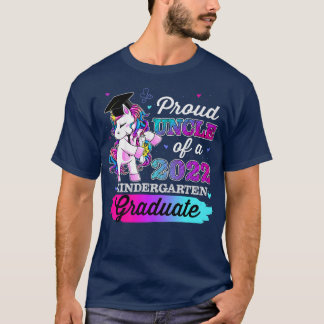 Proud Uncle Of 2022 Kindergarten Graduate Unicorn  T-Shirt