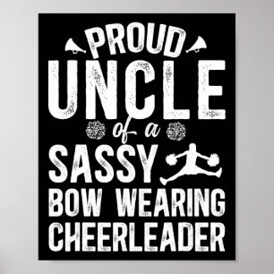 Proud Uncle Of A Cheerleader Uncle Cheer Uncle _1 Poster