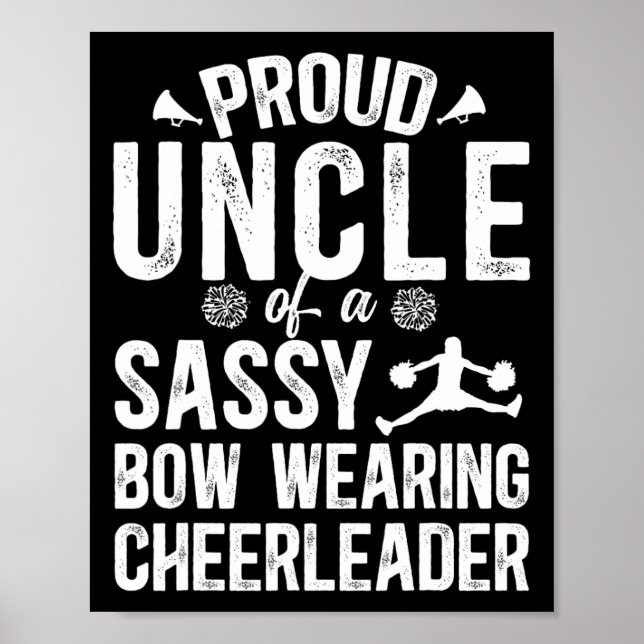 Proud Uncle Of A Cheerleader Uncle Cheer Uncle _1  Poster (Front)