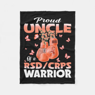 Proud Uncle Of A Rsd Crps Warrior Awareness Boxing Fleece Blanket