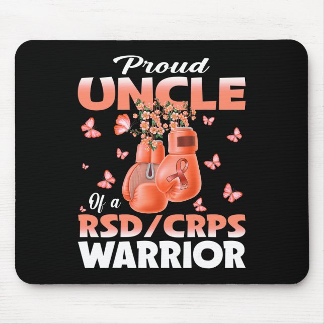 Proud Uncle Of A Rsd Crps Warrior Awareness Boxing Mouse Pad (Front)
