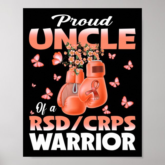 Proud Uncle Of A Rsd Crps Warrior Awareness Boxing Poster (Front)