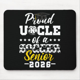 Proud Uncle Of A Soccer Senior 2026 Graduation Gif Mouse Pad
