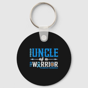 Proud Uncle Of A T1d Warrior Diabetes Awareness Ri Keychain