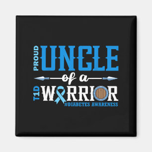 Proud Uncle Of A T1d Warrior Diabetes Awareness Ri Magnet