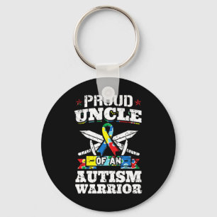 Proud Uncle Of An Autism Warrior Autistic Awarenes Keychain