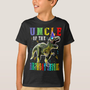 Proud UNCLE Of The Birthday Saurus Dinosaur T-Shirt