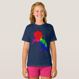 Proud Unicorn of Colourful Stain Glass Design, ZKO T-Shirt