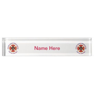 Proud Union Firefighter Nameplate