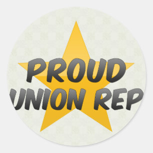 Proud Union Rep Classic Round Sticker