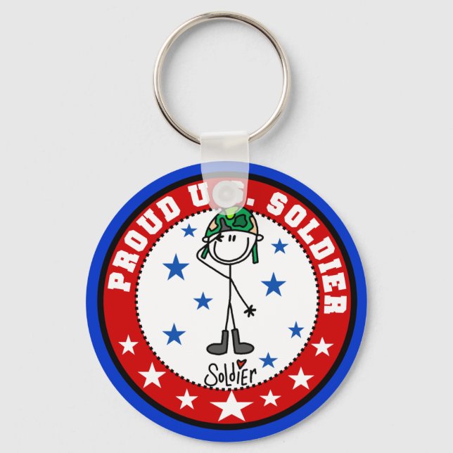 Proud US Soldier Keychain (Front)
