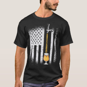 proud USA citizen craft beer brewer dads beer brew T-Shirt