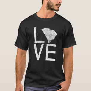 Proud Usa Fan State South Carolina Love Map South T-Shirt