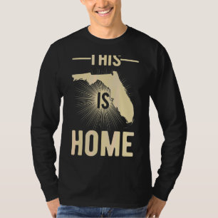 Proud Usa Fan State This Is Home Map Florida T-Shirt